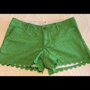 Lilly Pulitzer Walsh shorts green eyelet